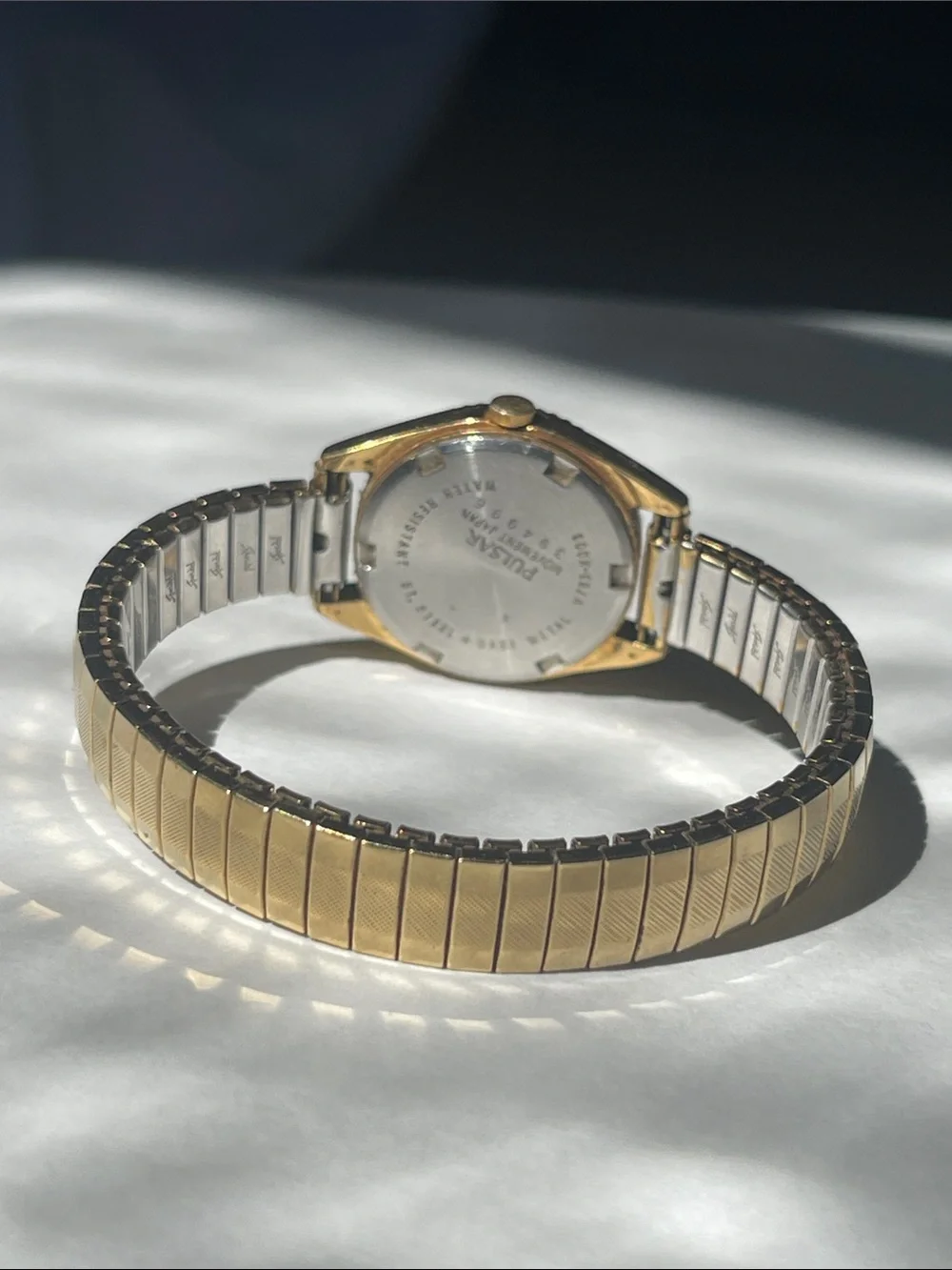 Pulsar Gold Tone Ladies Watch with Day-Date Window